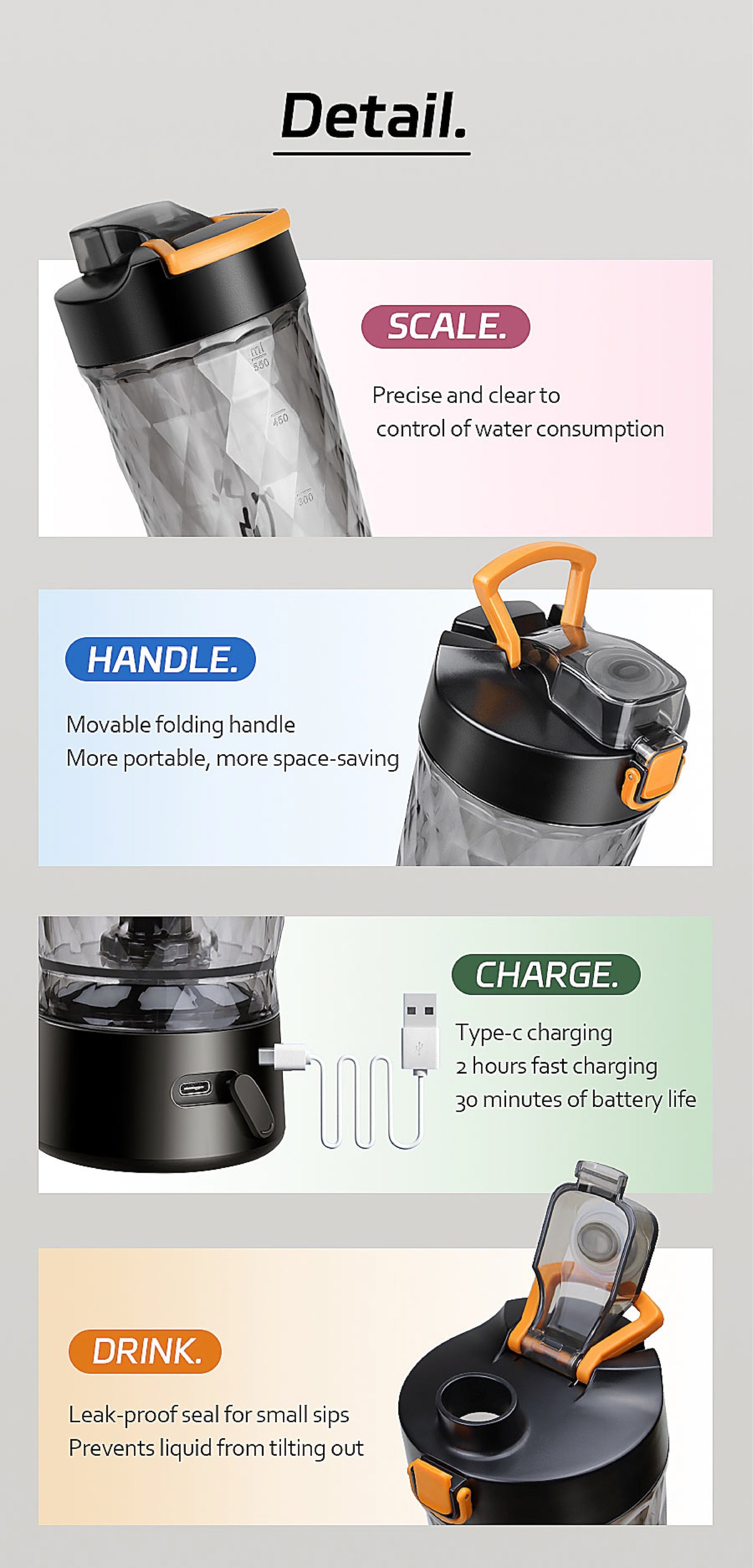 Electric Protein Shaker Bottle - Bravyn